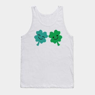 Lucky Irish Cute Four Leaf Clovers Tank Top